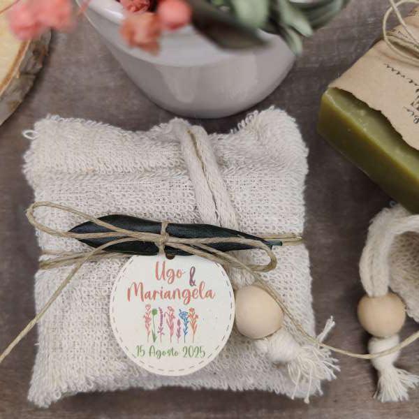 bomboniera sapone profumato fiori ecofattoart